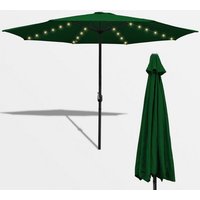 SWANEW Sonnenschirm Ø2.7m/Ø3.5m Sonnenschirm Gartenschirm Ampelschirm Rund UV40+ LED Solar
