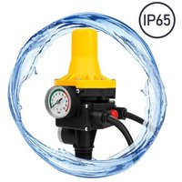 Clanmacy Wasserpumpe Pumpensteuerung Druckschalter mit Kabel Automatik Hauswasserwerk mit Baranzeige mit Manometer Druckwächter DPS-2