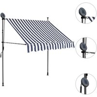vidaXL Markise Einziehbare Markise Handbetrieben mit LED 100 cm Blau Weiß Balkon Terr von OTTO DE ✔ Jetzt dieses Produkt und eine große Auswahl weiterer Produkte beim Gartenkönig finden ✔