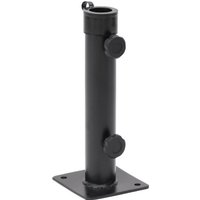 vidaXL Schirmhalter Sonnenschirmständer für Ø38/48 mm Mast Mattschwarz Stahl