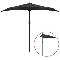 vidaXL Balkonsichtschutz Balkon-Sonnenschirm Alu-Mast Schwarz 270x144x222cm Halbrund von OTTO DE ✔ Jetzt dieses Produkt und eine große Auswahl weiterer Produkte beim Gartenkönig finden ✔
